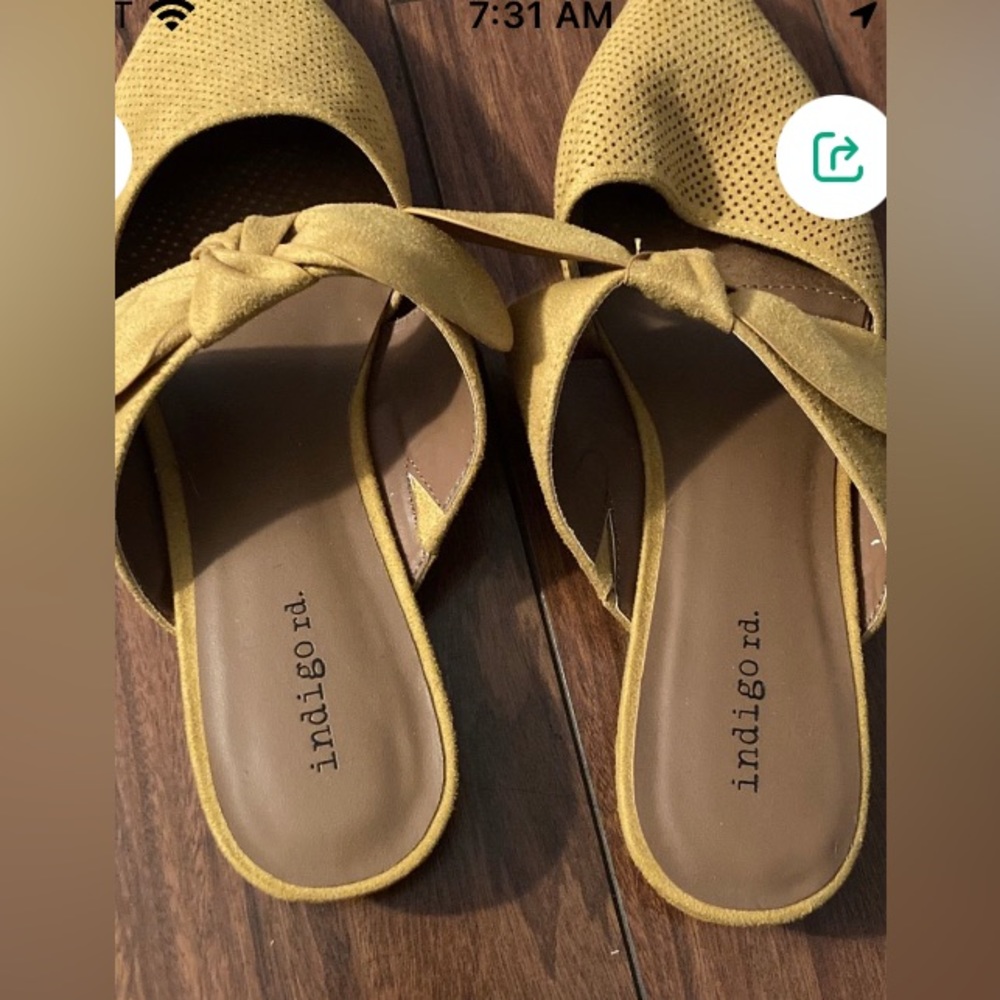 Indigo Backless Flats
